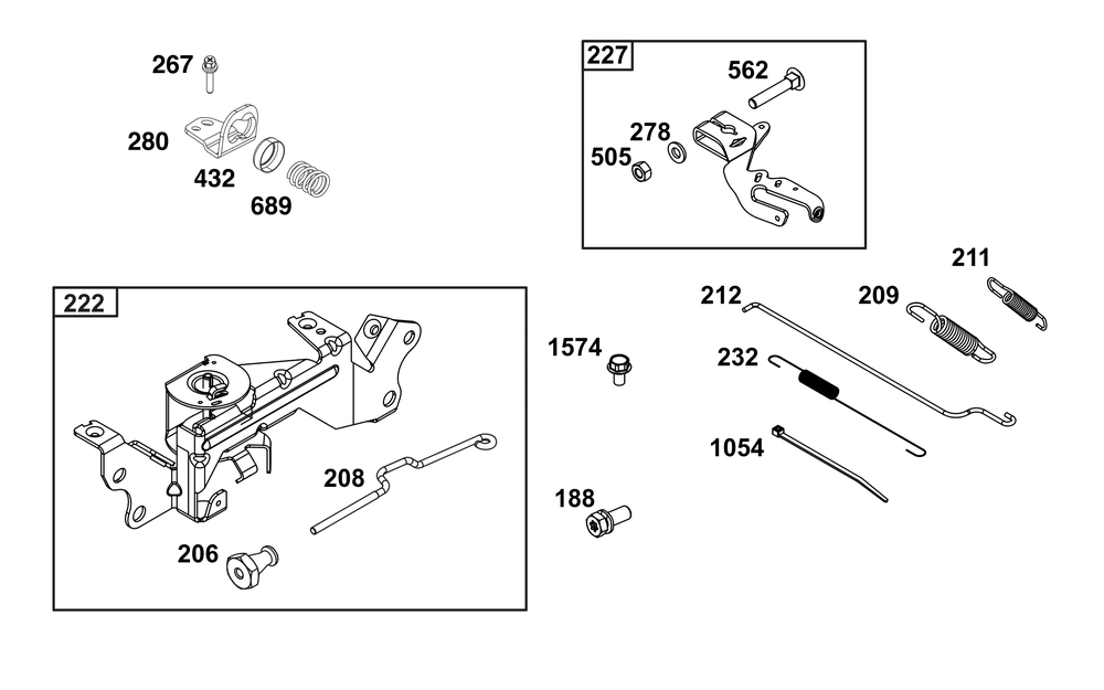 Controls Group Diagram and Parts List for 359775-0005-E1 200000 - 399999 Briggs and Stratton Engine